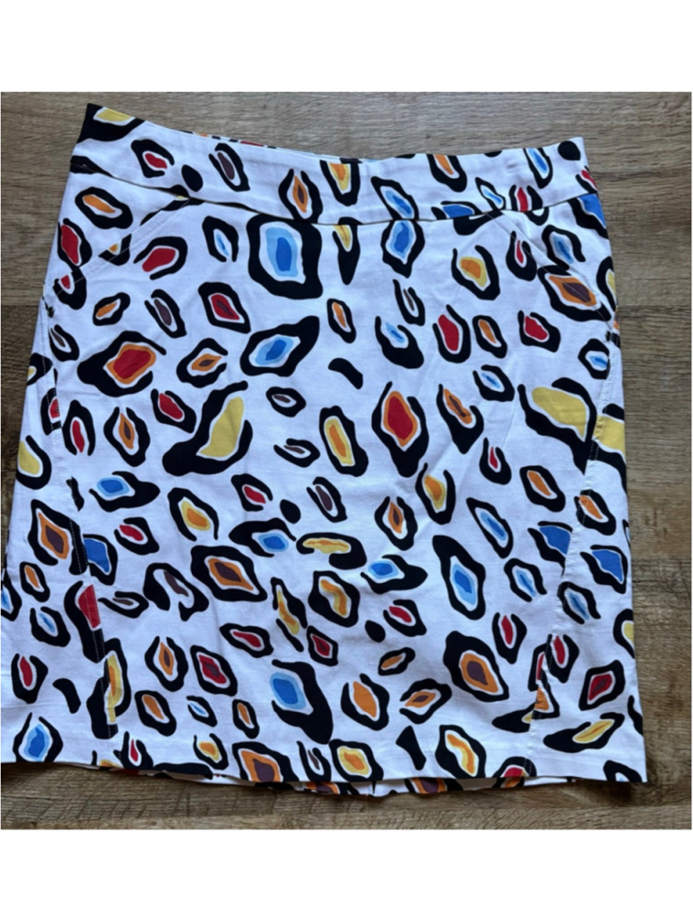 Charlie B Colorful Leopard Print Skort Size 8